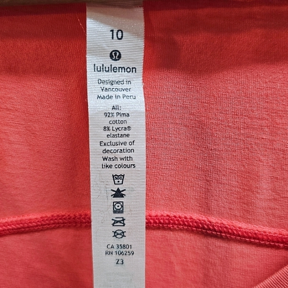 Lululemon Athletica To The Point Side Tie Tank Top In Glossy Pink 10 Pima Cotton - Picture 10 of 10